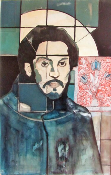 Painting titled "Pablo triste1985.jpg" by Alain Lamy, Original Artwork, Oil