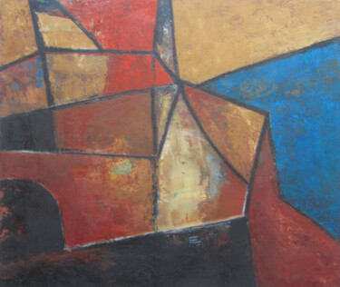 Painting titled "Collioure 2" by Alain Lamy, Original Artwork, Oil Mounted on artwork_cat.