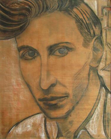 「Portrait de Nicolas…」というタイトルの描画 Alain Lamyによって, オリジナルのアートワーク