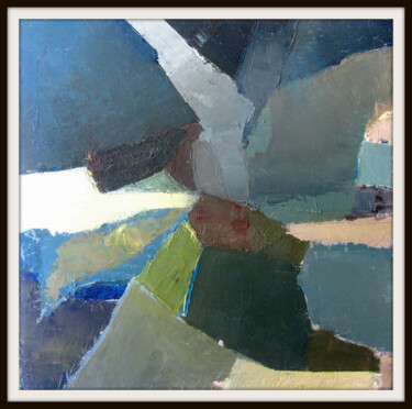 Schilderij getiteld "Composition abstrai…" door Alain Lamy, Origineel Kunstwerk, Olie