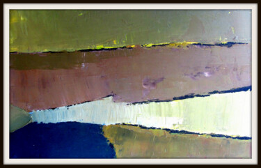 Painting titled "Composition abstrai…" by Alain Lamy, Original Artwork, Oil