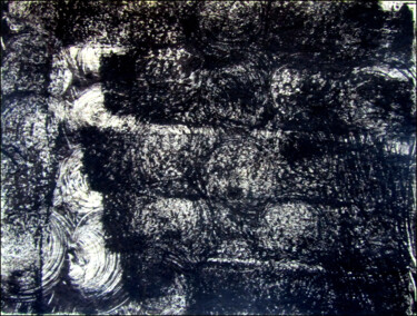 Printmaking titled "MONOTYPE NOIR PAPIE…" by Alain Lamy, Original Artwork, Monotype