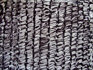 Estampas & grabados titulada "MONOTYPE NOIR PAPIE…" por Alain Lamy, Obra de arte original, Monotipia