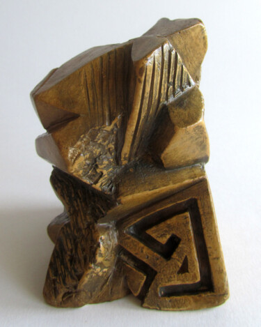 Sculpture titled "ARTEFACT 12 (BABEL1)" by Alain Lamy, Original Artwork, Clay