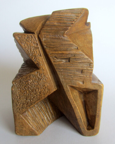 Sculpture titled "ARTEFACT 13 (BABEL2)" by Alain Lamy, Original Artwork, Clay