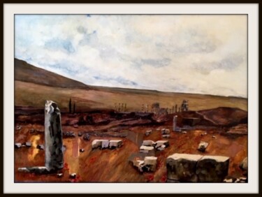 Painting titled "Les Ruines de Volub…" by Alain Lamy, Original Artwork, Oil