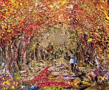 Pintura titulada "Amours en couleurs" por Alain Lélé, Obra de arte original, Acrílico