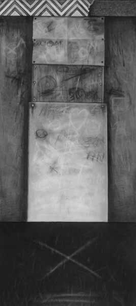 Peinture intitulée "porte close" par Alain Lestie, Œuvre d'art originale