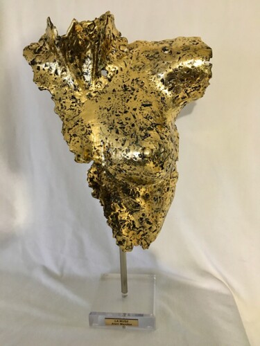 Sculpture titled "La muse" by Alain Mandon, Original Artwork, Metals