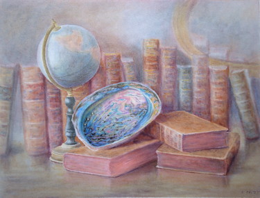 Painting titled "L' oreille de mer" by Alain Masset, Original Artwork, Watercolor