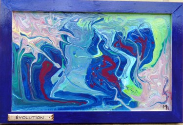 Painting titled "EVOLUTION" by Alain Menard, Original Artwork, Acrylic Mounted on Wood Stretcher frame