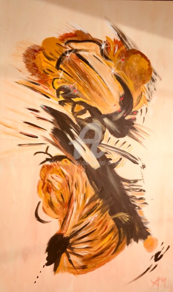 Painting titled "La déchirure" by Alain Mouyal (Art-Throse), Original Artwork, Oil