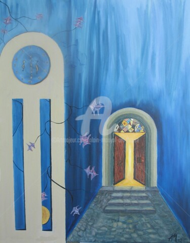 Pintura titulada "L'Eglise" por Alain Mouyal (Art-Throse), Obra de arte original, Oleo