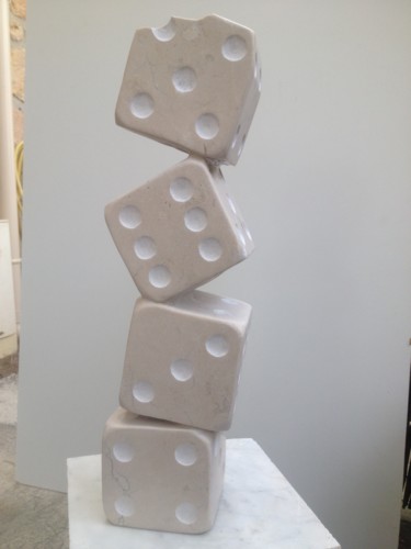 Sculpture intitulée "dés'équilibre" par Alain Oddo, Œuvre d'art originale, Pierre