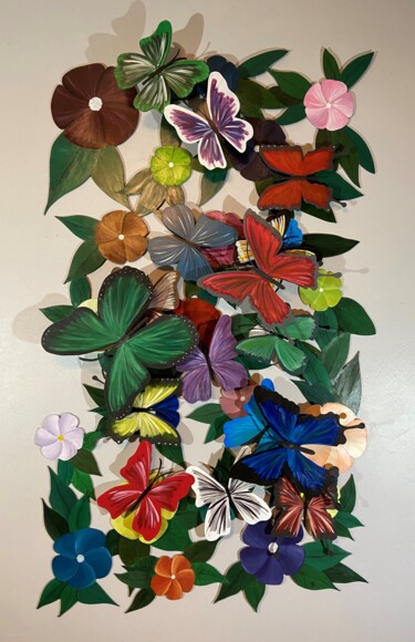 Peinture intitulée "Papillonnage" par Alain Paul (PaulA), Œuvre d'art originale, Acrylique