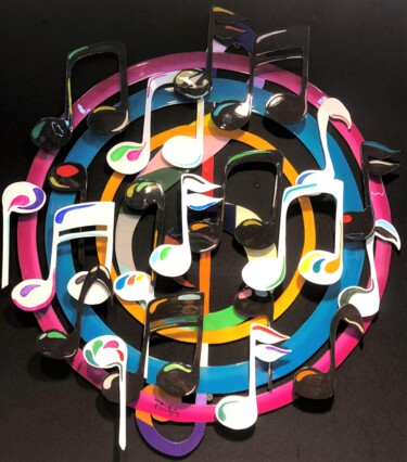 Peinture intitulée "Musical'Ring" par Alain Paul (PaulA), Œuvre d'art originale, Acrylique