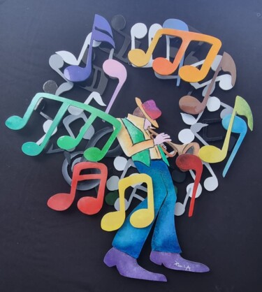 Peinture intitulée "Jazz'Attitude" par Alain Paul (PaulA), Œuvre d'art originale, Acrylique