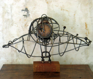 Sculpture titled "10 h 37 (faisant pa…" by Alain Platet, Original Artwork