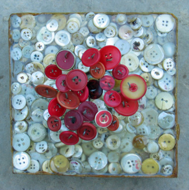 Sculpture titled "petit bouquet rouge…" by Alain Platet, Original Artwork