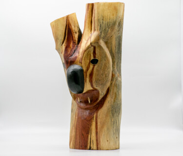Sculpture intitulée "KOALA" par Alain Polydor, Œuvre d'art originale, Bois