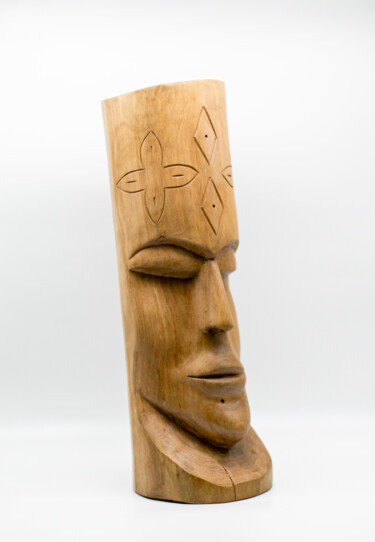 Skulptur mit dem Titel "CONTREE LOINGTAINE" von Alain Polydor, Original-Kunstwerk, Holz