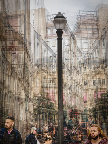 Fotografie mit dem Titel "Rue Mably, Dijon" von Alain Rappeneau, Original-Kunstwerk, Digitale Fotografie Auf Aluminium monti…