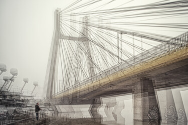 Photography titled "Pont de Bourgogne,…" by Alain Rappeneau, Original Artwork, Digital Photography Mounted on Aluminium
