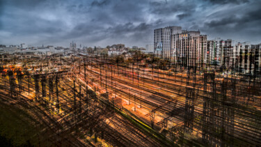 Photography titled "Gare de Dijon" by Alain Rappeneau, Original Artwork, Digital Photography