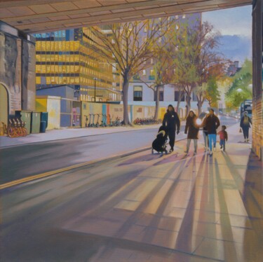 Painting titled "Soir à Londres" by Alain Retiere, Original Artwork, Oil