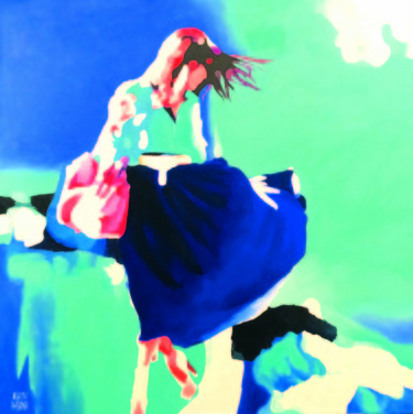 Peinture intitulée "dans-le-vent.jpg" par Alain Rolland, Œuvre d'art originale, Huile