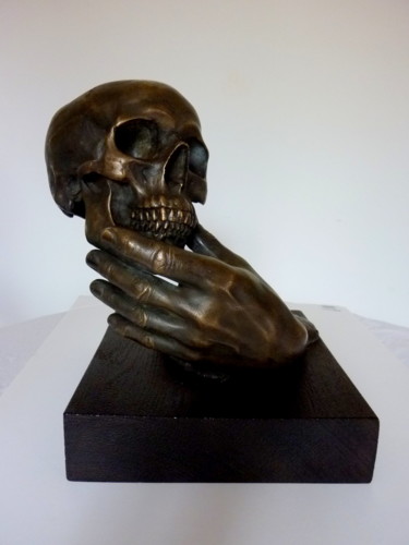Sculpture titled "Cogito ergo sum" by Alain Scherantz, Original Artwork, Metals