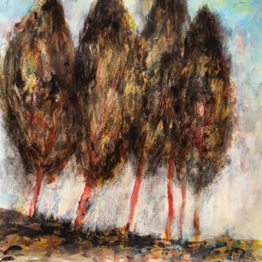 Peinture intitulée ""quatre"" par Alain Tardieu, Œuvre d'art originale, Acrylique Monté sur Châssis en bois