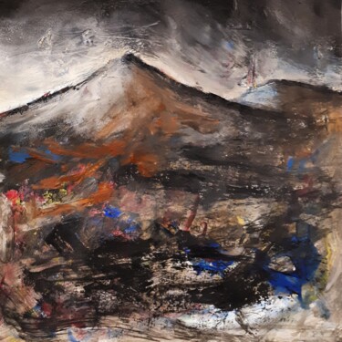 Peinture intitulée ""La montagne magiqu…" par Alain Tardieu, Œuvre d'art originale, Acrylique Monté sur Châssis en bois