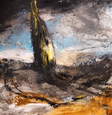 Peinture intitulée "" Terres de lave 6 "" par Alain Tardieu, Œuvre d'art originale, Acrylique Monté sur Châssis en bois