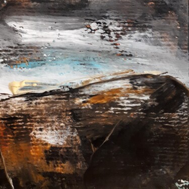 Painting titled "" Paysage spectral…" by Alain Tardieu, Original Artwork, Acrylic Mounted on Wood Stretcher frame