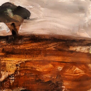 Peinture intitulée "" The ghost tree 40…" par Alain Tardieu, Œuvre d'art originale, Huile Monté sur Châssis en bois