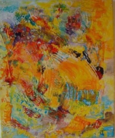 Painting titled "Mouvement" by Alain Turenne, Original Artwork, Acrylic