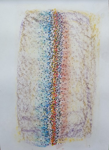 Schilderij getiteld "Diffraction 1" door Alain V, Origineel Kunstwerk, Houtskool
