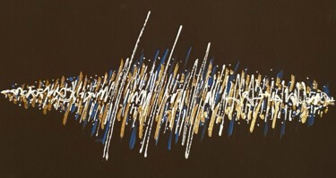 Pintura titulada "Phonogramme 2" por Alain V, Obra de arte original, Pluma de gel