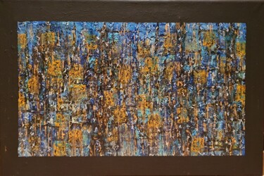 Painting titled "GLISSEMENT 4" by Alain V, Original Artwork, Acrylic Mounted on Wood Stretcher frame
