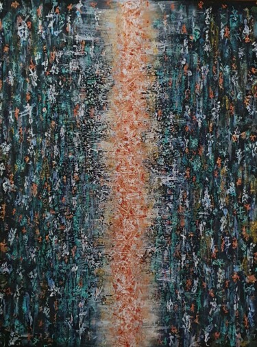 Peinture intitulée "Déhiscence 13" par Alain V, Œuvre d'art originale, Acrylique