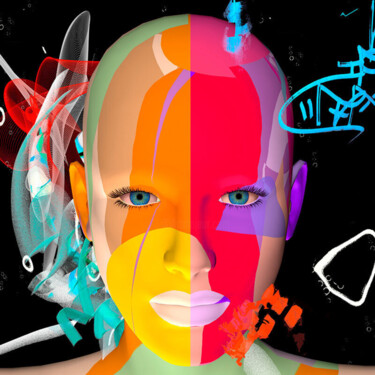 印花与版画 标题为“Life is colour ” 由Alain Vaissiere, 原创艺术品, 数字打印