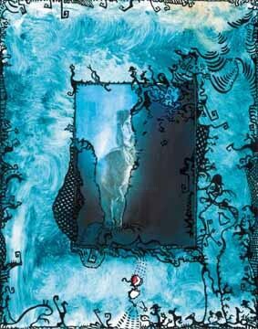Disegno intitolato "Dinomania 5" da Alain Valet, Opera d'arte originale