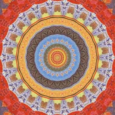 Digital Arts titled "Mandala virtuel" by Alain Valet, Original Artwork