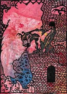 "Gargoyle 2" başlıklı Tablo Alain Valet tarafından, Orijinal sanat