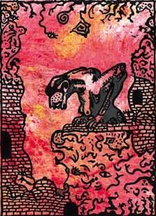 "Gargoyle 3" başlıklı Tablo Alain Valet tarafından, Orijinal sanat