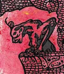 "Gargoyle detail" başlıklı Tablo Alain Valet tarafından, Orijinal sanat