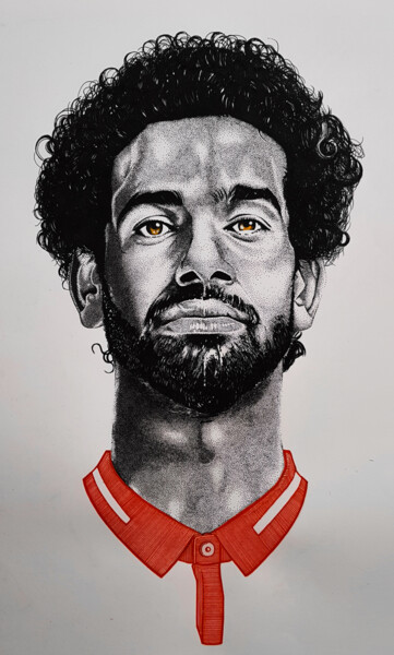 图画 标题为“Salah” 由Alain Wankwini, 原创艺术品, 中性笔