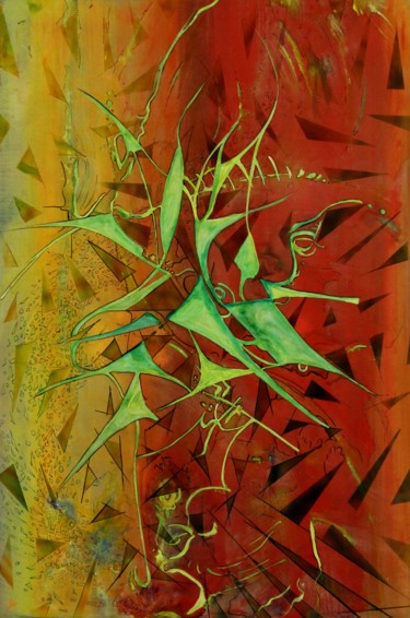 Painting titled "abstract-turbin.jpg" by Alain Yerly, Original Artwork, Acrylic