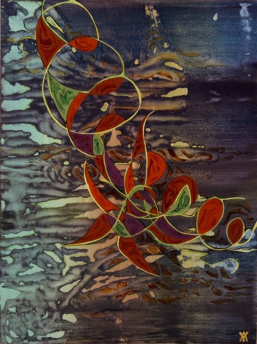 Pittura intitolato "aquat-ik-abstract.j…" da Alain Yerly, Opera d'arte originale, Acrilico